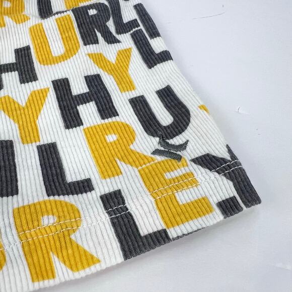 Hurley Ribbed Racerback Tank Top Gray/Mustard Lettering Stretch Pullover XL - Picture 5 of 8
